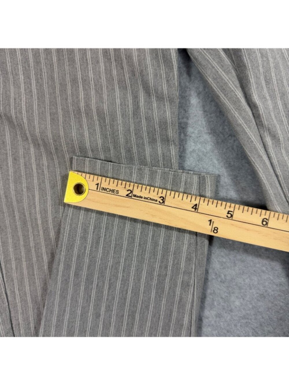 Jones New York Signature Gray Pinstripe Pull On Career Dress Pants Womens Size S - Picture 8 of 9
